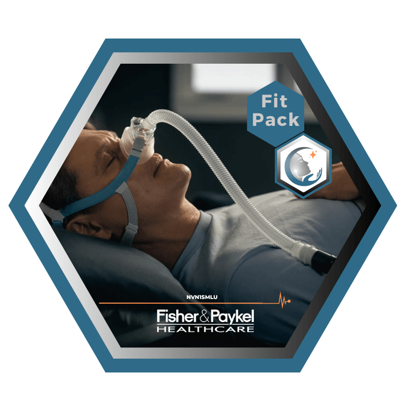 Fisher & Paykel | Nova Micro™ | Masque CPAP Nasal | FitPack: courroie, tube & coussins interchangeables S,M,L-NVN1SMLU