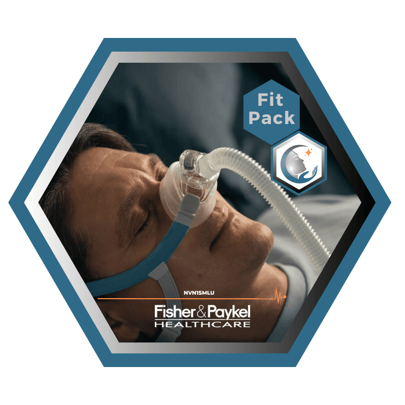 Fisher & Paykel | Nova Micro™ | Masque CPAP Nasal | FitPack: courroie, tube & coussins interchangeables S,M,L-NVN1SMLU