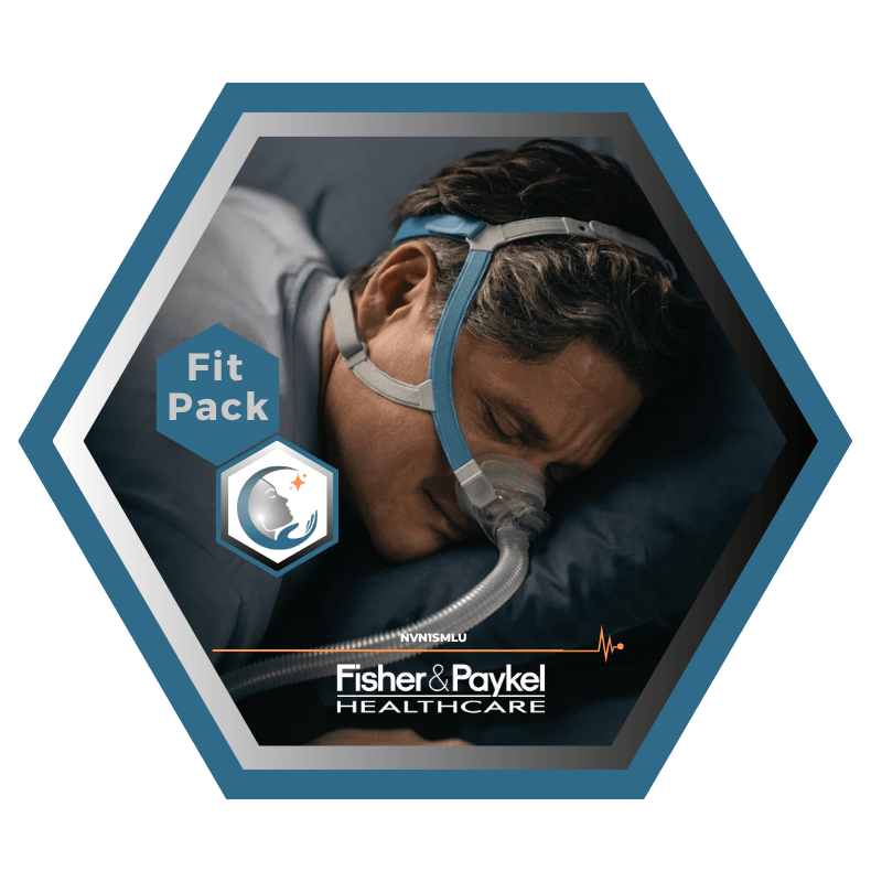 Fisher & Paykel | Nova Micro™ | Masque CPAP Nasal | FitPack: courroie, tube & coussins interchangeables S,M,L-NVN1SMLU