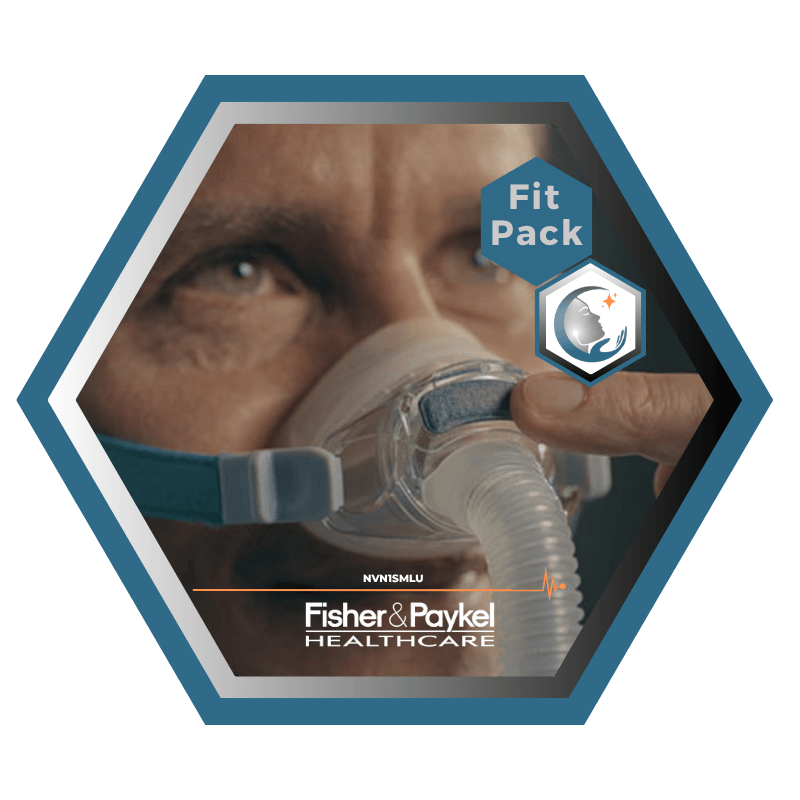 Fisher & Paykel | Nova Micro™ | Masque CPAP Nasal | FitPack: courroie, tube & coussins interchangeables S,M,L-NVN1SMLU