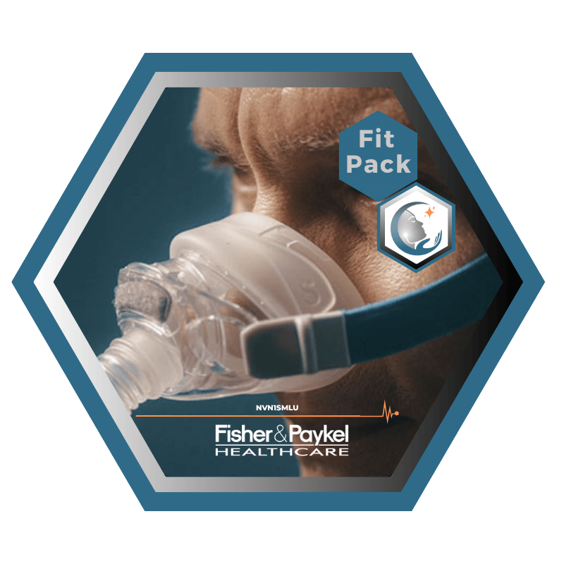 Fisher & Paykel | Nova Micro™ | Masque CPAP Nasal | FitPack: courroie, tube & coussins interchangeables S,M,L-NVN1SMLU
