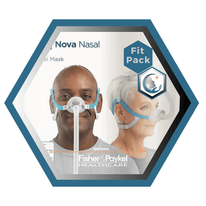 Fisher & Paykel | Nova Micro™ | Masque CPAP Nasal | FitPack: courroie, tube & coussins interchangeables S,M,L-NVN1SMLU