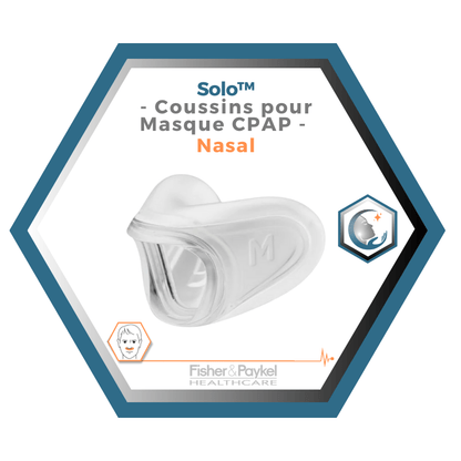 Fisher & Paykel | SOLO™ | Coussins pour Masque CPAP nasal | S,M,L,W