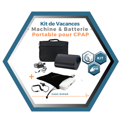 Kit de Vacances Prêt-à-Partir | Machine & Batterie Portable pour CPAP