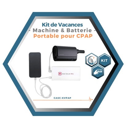 Kit de Vacances Prêt-à-Partir | Machine & Batterie Portable pour CPAP