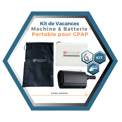 Kit de Vacances Prêt-à-Partir | Machine & Batterie Portable pour CPAP