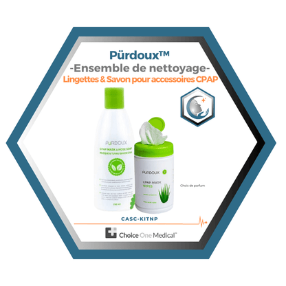Purdoux | Ensemble de nettoyage pour 1 an | Lingettes & Savon pour Accessoires CPAP