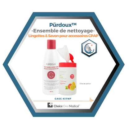 Purdoux | Ensemble de nettoyage pour 1 an | Lingettes & Savon pour Accessoires CPAP