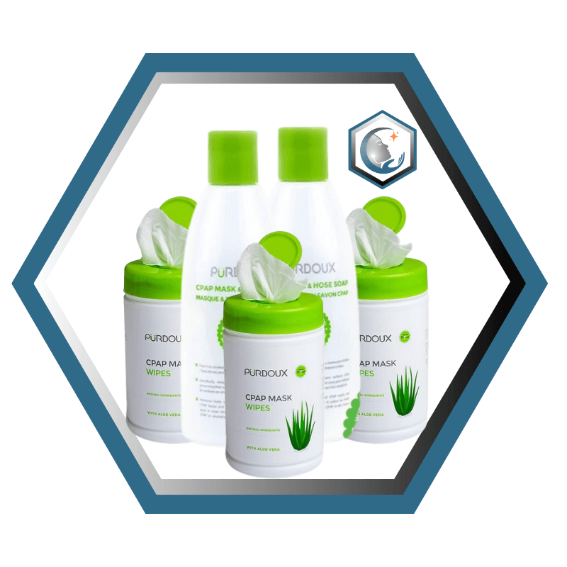 Purdoux | Ensemble de nettoyage annuel | Lingettes & Savon pour accessoires CPAP