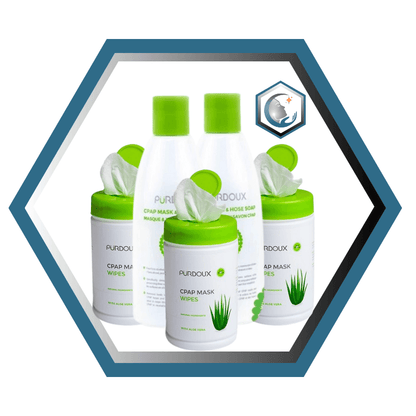 Purdoux | Ensemble de nettoyage annuel | Lingettes & Savon pour accessoires CPAP