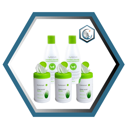 Purdoux | Ensemble de nettoyage annuel | Lingettes & Savon pour accessoires CPAP