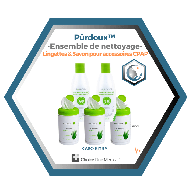 Purdoux | Ensemble de nettoyage annuel | Lingettes & Savon pour accessoires CPAP