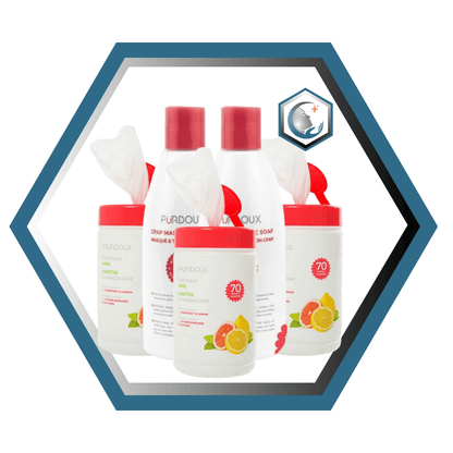 Purdoux | Ensemble de nettoyage annuel | Lingettes & Savon pour accessoires CPAP