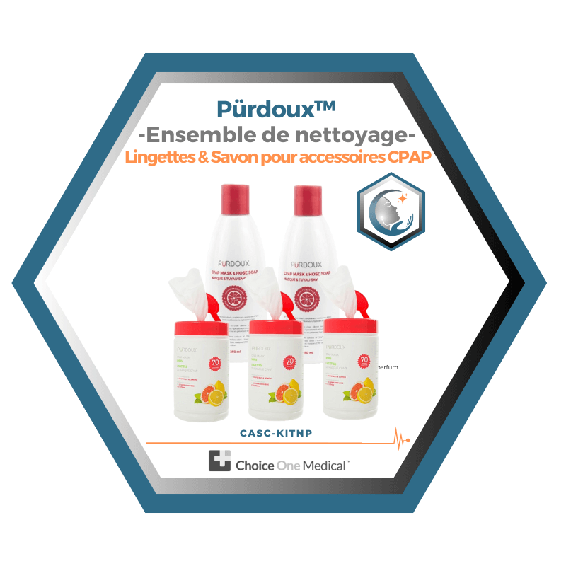 Purdoux | Ensemble de nettoyage annuel | Lingettes & Savon pour accessoires CPAP