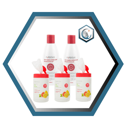 Purdoux | Ensemble de nettoyage annuel | Lingettes & Savon pour accessoires CPAP