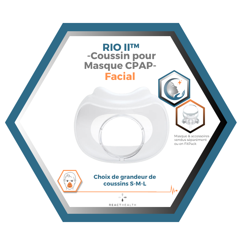 React Health | RIO II™| Coussin pour Masque CPAP Facial| S,M,L