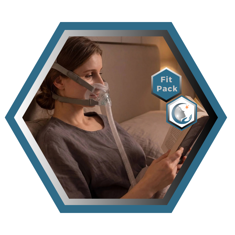 React Health | RIO II™| Masque CPAP Facial | FitPack: harnais,cadre & coussins interchangeables S,M,L