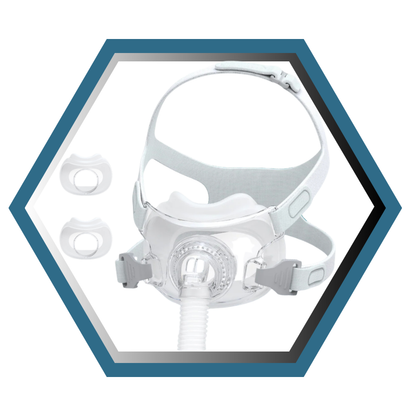 React Health | RIO II™| Masque CPAP Facial | FitPack: harnais,cadre & coussins interchangeables S,M,L
