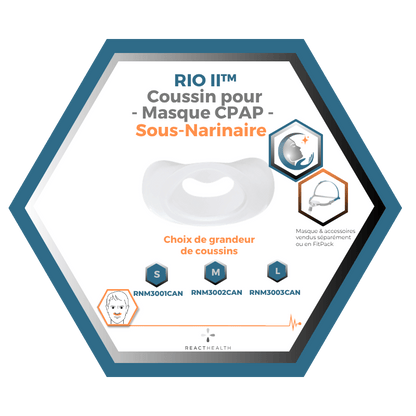 React Health | RIO II™| Coussin pour Masque CPAP Sous-Narinaire| Choix de grandeur S,M,L