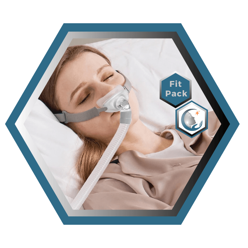 React Health | RIO II™| Masque CPAP Sous-Narinaire| FitPack: harnais,cadre, tube & coussins interchangeables S,M,L