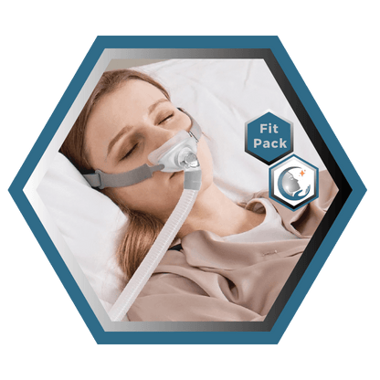 React Health | RIO II™| Masque CPAP Sous-Narinaire| FitPack: harnais,cadre, tube & coussins interchangeables S,M,L