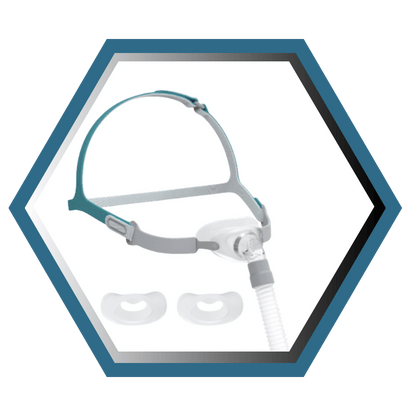 React Health | RIO II™| Masque CPAP Sous-Narinaire| FitPack: harnais,cadre, tube & coussins interchangeables S,M,L