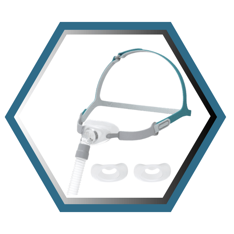 React Health | RIO II™| Masque CPAP Sous-Narinaire| FitPack: harnais,cadre, tube & coussins interchangeables S,M,L