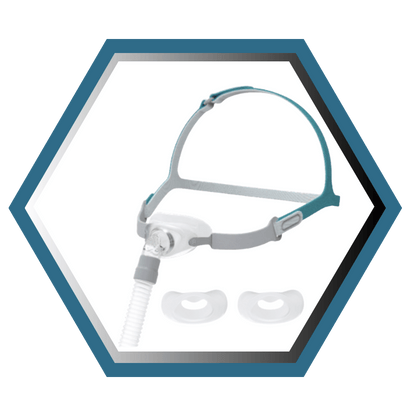 React Health | RIO II™| Masque CPAP Sous-Narinaire| FitPack: harnais,cadre, tube & coussins interchangeables S,M,L