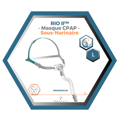 React Health | RIO II™| Masque CPAP Sous-Narinaire| Choix de grandeur S,M,L