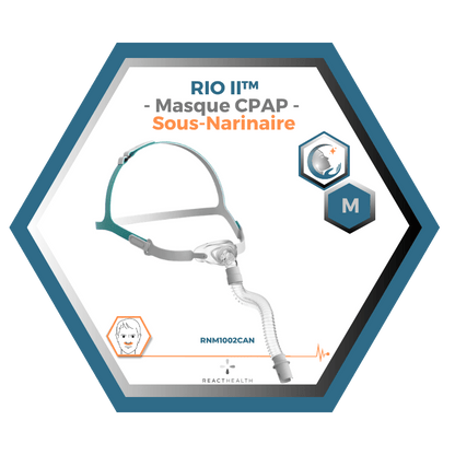 React Health | RIO II™| Masque CPAP Sous-Narinaire| Choix de grandeur S,M,L
