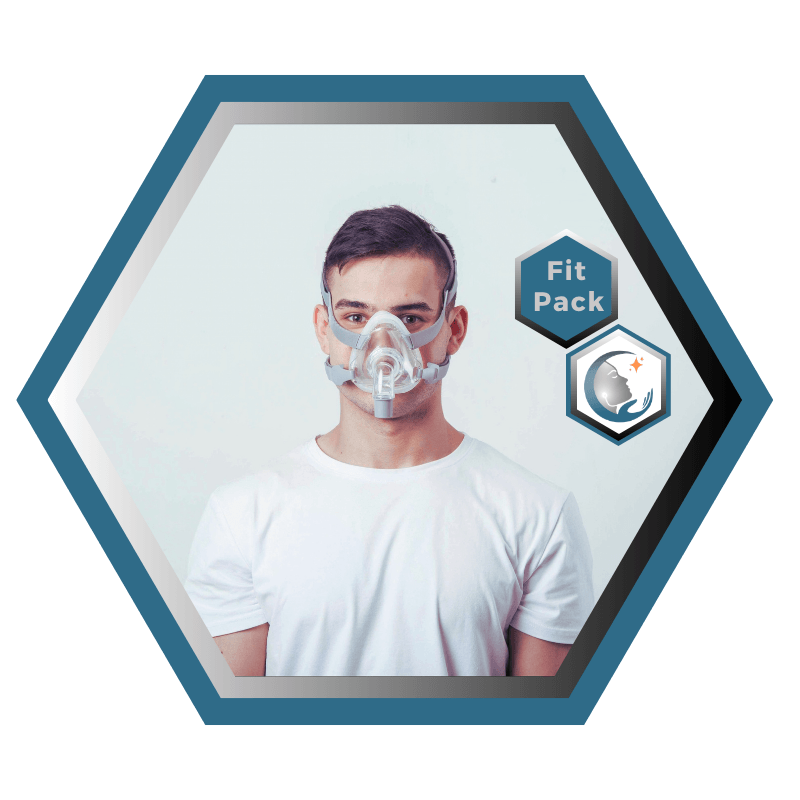 React Health | Siesta 2™| Masque CPAP Facial |FitPack:harnais,cadre & coussins interchangeables S,M,L