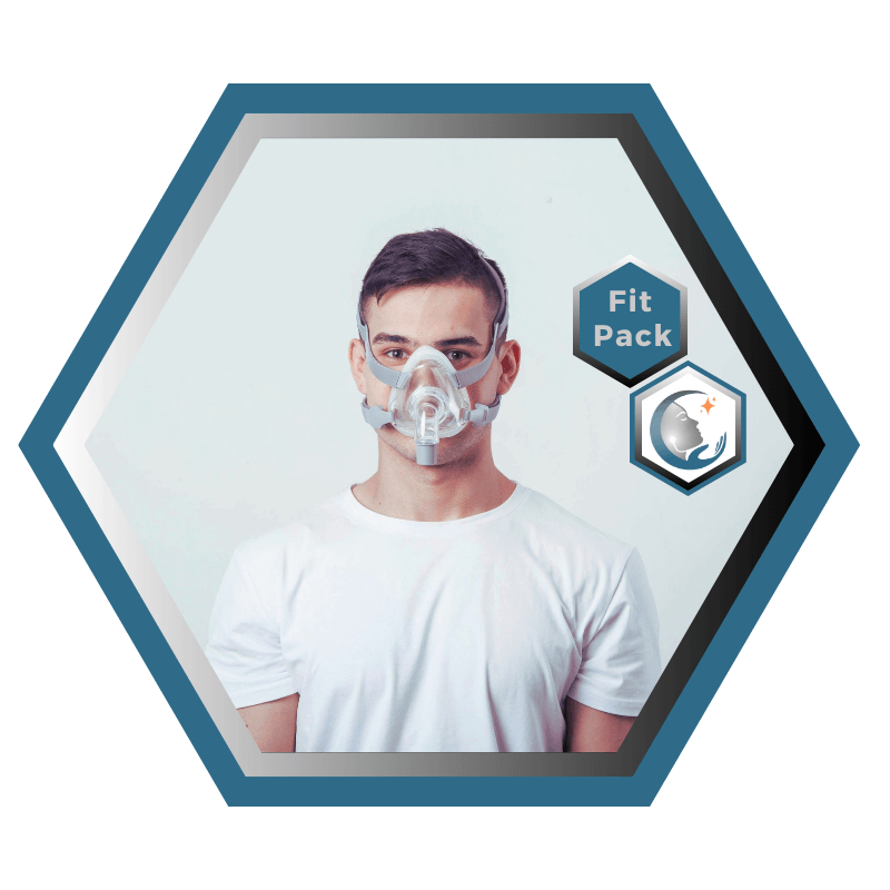 React Health | Siesta 2™| Masque CPAP Facial |FitPack:harnais,cadre & coussins interchangeables S,M,L
