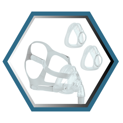 React Health | Siesta 2™| Masque CPAP Facial |FitPack:harnais,cadre & coussins interchangeables S,M,L