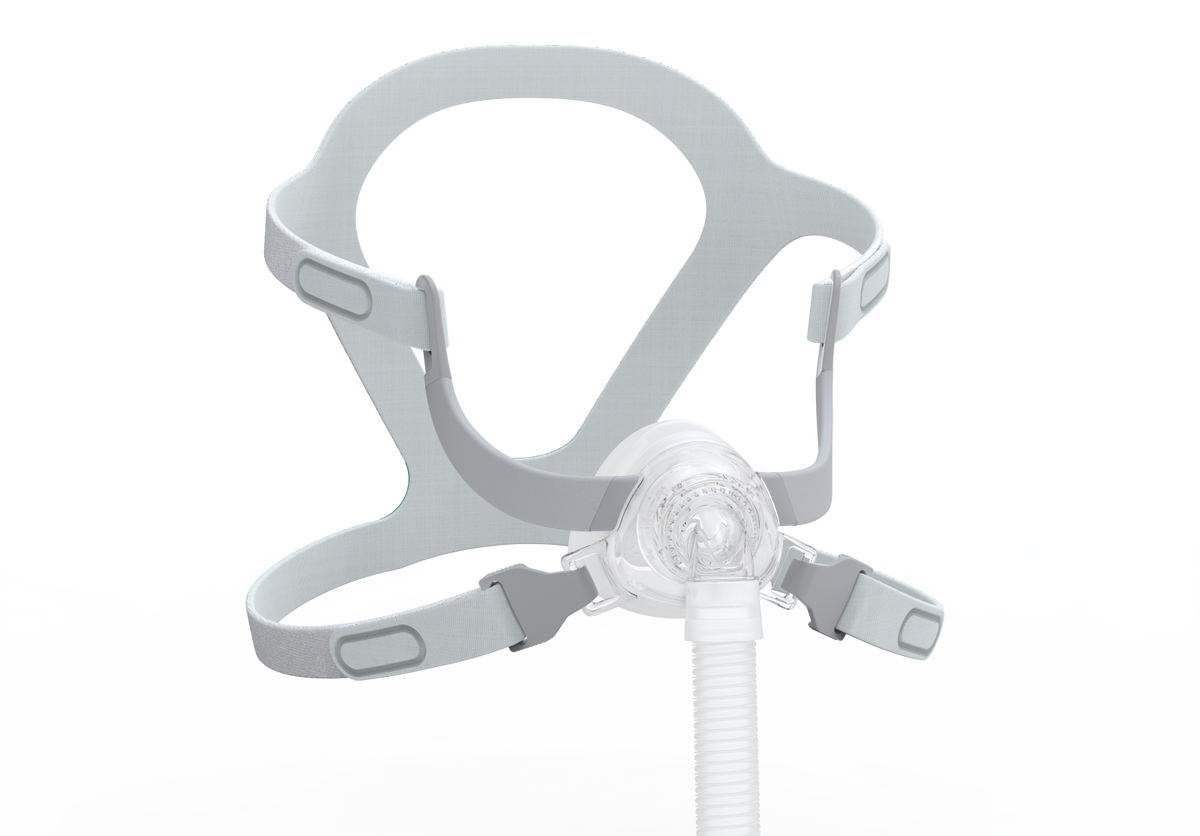 React Health | Siesta 2™| Masque CPAP Facial |FitPack:harnais,cadre, tube & coussins interchangeables S,M,L