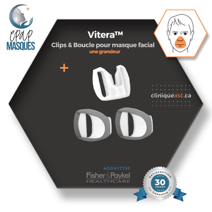 Fisher & Paykel Vitera™ Facial CPAP Mask | FitPack: headstrap with choice of SML cushions &amp; clips