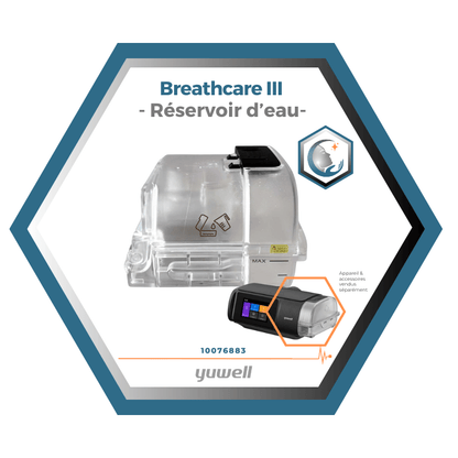 Yuwell | Breathcare III | Réservoir d'eau pour CPAP