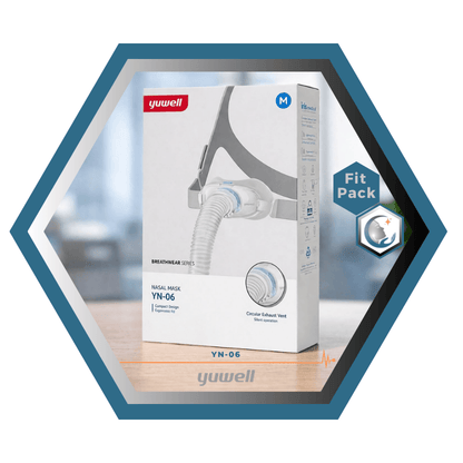 Yuwell | Breathcare | Masque CPAP Nasal | FitPack:Courroie, cadre, coussins interchangeables S,M,L