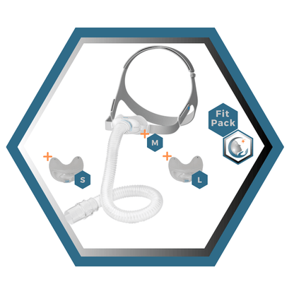Yuwell | Breathcare | Masque CPAP Nasal | FitPack:Courroie, cadre, coussins interchangeables S,M,L