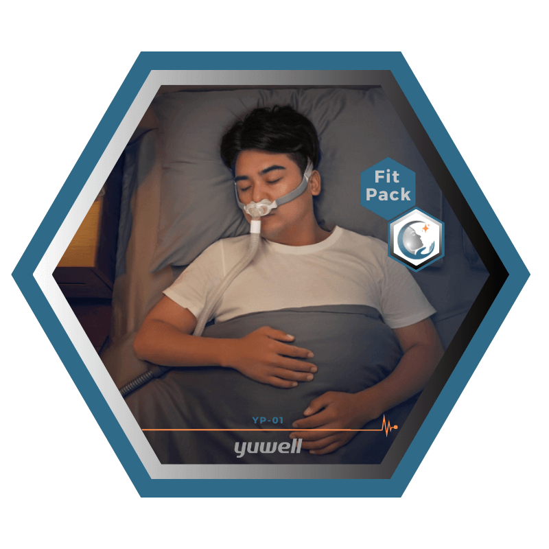 Yuwell | Breathwear | Masque CPAP Narinaire | Sans appui frontal | FitPack: Courroie, cadre, tube, coussins interchangeables S,M,L, YP-01