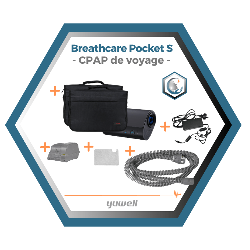 Yuwell | Breathcare Pocket S | CPAP de voyage ultra-compact