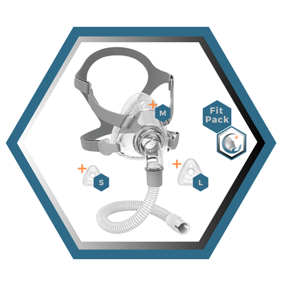Yuwell | Breathwear | Masque CPAP Facial |Sans appui frontal|Fitpack: Courroie, cadre, coussins interchangeables S,M,L,-YF-02
