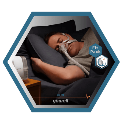 Yuwell | BreathWear | Masque CPAP Nasal | Sans appui frontal | FitPack: Courroie, cadre, coussins interchangeables S,M,L,