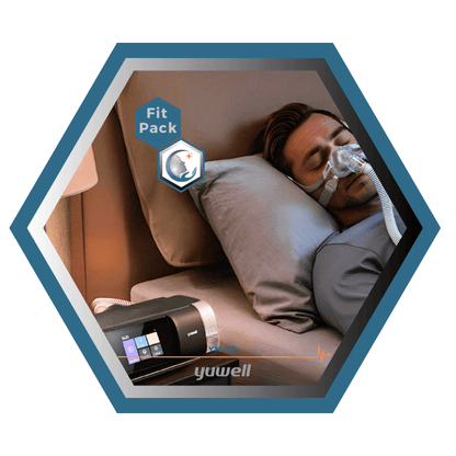 Yuwell | BreathWear | Masque CPAP Nasal | Sans appui frontal | FitPack: Courroie, cadre, coussins interchangeables S,M,L,