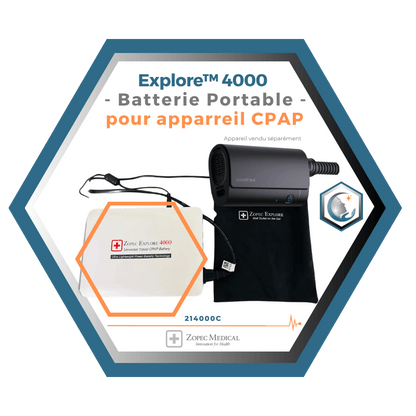 Zopec  | Explore™ 4000 | Batterie Portable pour apparreil CPAP