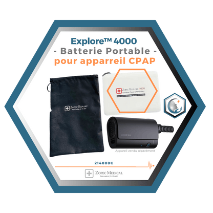 Zopec  | Explore™ 4000 | Batterie Portable pour apparreil CPAP