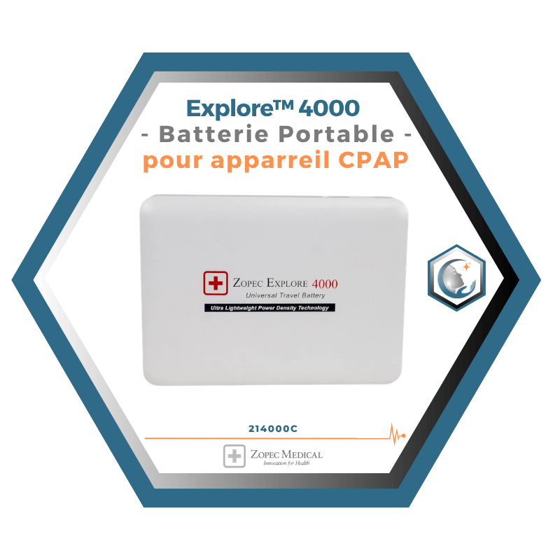 Zopec  | Explore™ 4000 | Batterie Portable pour apparreil CPAP