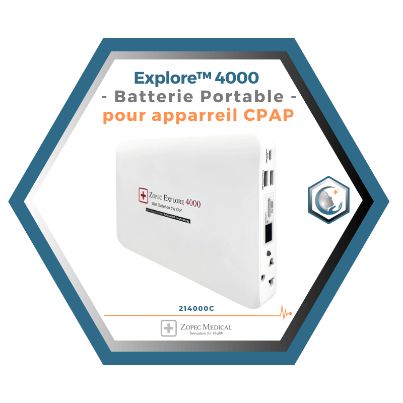 Zopec  | Explore™ 4000 | Batterie Portable pour apparreil CPAP