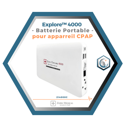 Zopec  | Explore™ 4000 | Batterie Portable pour apparreil CPAP