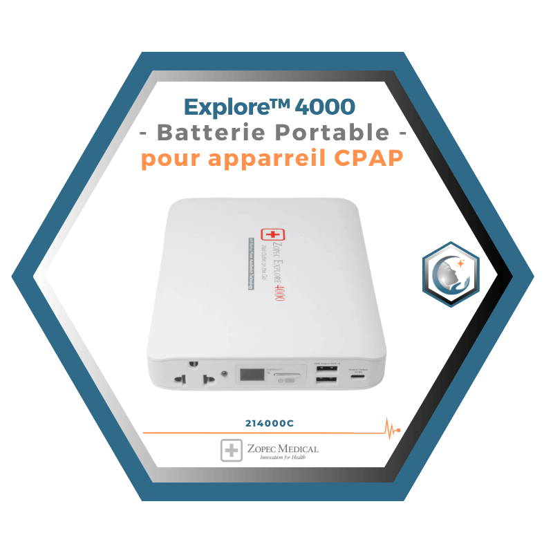 Zopec  | Explore™ 4000 | Batterie Portable pour apparreil CPAP