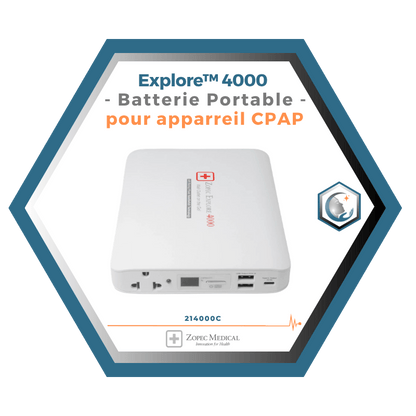 Zopec  | Explore™ 4000 | Batterie Portable pour apparreil CPAP